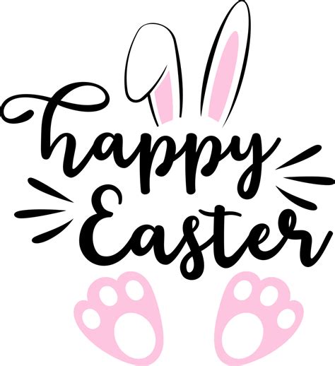 happy easter outline png